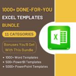 1000+ Done-For-You Excel Templates Bundle