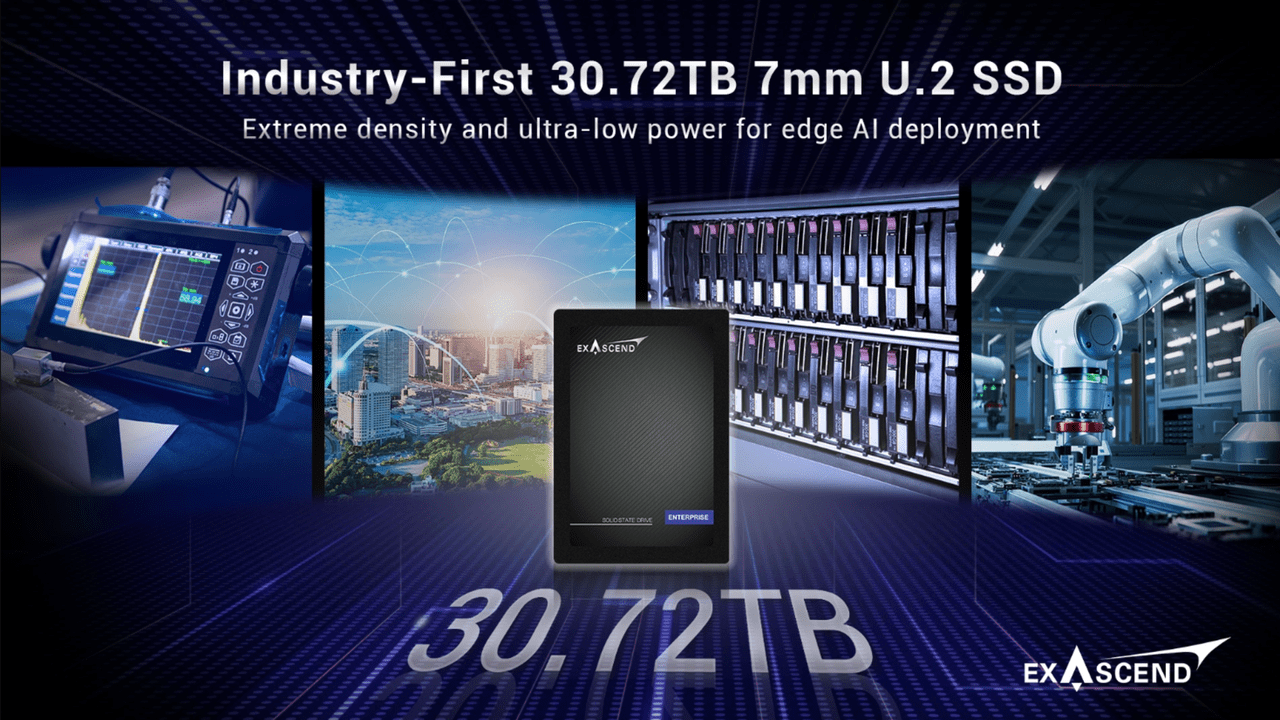 plucky-rival-to-kioxia-and-samsung-unveils-thinnest-large-capacity-ssd-ever:-exascend-30.72tb-ssd-is-7mm-thick-and-has-a-one-dwpd-endurance